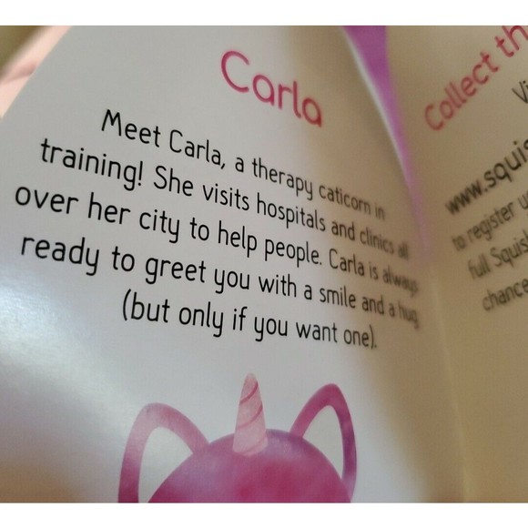 Squishmallows Carla Caticorn Cat Valentine's 12" Plush Tie Dye Pink Purple Toy - Picture 2 of 5